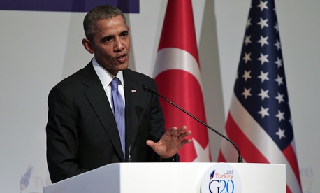President Barack Obama pauses during a news conference following the G-20 Summit in Antalya, Turkey, Monday, Nov. 16, 2015. President Barack Obama pauses during a news conference following the G-20 Summit in Antalya, Turkey, Monday, Nov. 16, 2015.