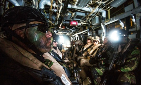 U.S. Marines with Special Purpose Marine Air-Ground Task Force-Crisis Response-Africa train with Spanish and Portuguese troops in Pinheiro da Cruz, Portugal, Nov. 3, 2015. U.S. Marines with Special Purpose Marine Air-Ground Task Force-Crisis Response-Africa train with Spanish and Portuguese troops in Pinheiro da Cruz, Portugal, Nov. 3, 2015.