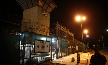 The entrance to Camp VI detention facility is guarded at Guantanamo Bay Naval Base, Cuba, Wednesday, Nov. 20, 2013. The entrance to Camp VI detention facility is guarded at Guantanamo Bay Naval Base, Cuba, Wednesday, Nov. 20, 2013.