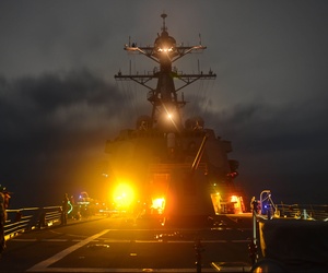 The Arleigh Burke-class guided-missile destroyer USS Lassen (DDG 82) patrols the South China Sea, Sep. 28, 2015. The Arleigh Burke-class guided-missile destroyer USS Lassen (DDG 82) patrols the South China Sea, Sep. 28, 2015.