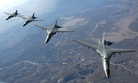 Royal Australian Air Force F-111 aircraft fly toward Nellis Air Force Base in Las Vegas, Nev., Feb. 14, 2006.