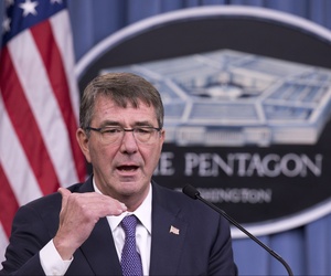 Defense Secretary Ash Carter speaks to reporters, Dec. 11, 2015, at the Pentagon. 