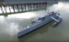 On-speed waters tests of DARPA’s Anti-Submarine Warfare (ASW) Continuous Trail Unmanned Vessel (ACTUV), Feb. 17, 2016.