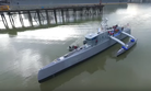 On-speed waters tests of DARPA’s Anti-Submarine Warfare (ASW) Continuous Trail Unmanned Vessel (ACTUV), Feb. 17, 2016.