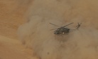 A U.S. Army UH-60 Black Hawk medevac helicopter conducts a limited visibility, or brownout, landing during medevac training in northern Iraq on July 3, 2016. 