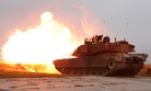 U.S. Army M1A2 Abrams tanks during a military exercise in Europe in 2015.