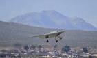 An X-47B Unmanned Combat Air System Demonstrator (UCAS-D) completes its first flight at Edwards Air Force Base, Calif., Feb. 4, 2011. An X-47B Unmanned Combat Air System Demonstrator (UCAS-D) completes its first flight at Edwards Air Force Base, Calif., Feb. 4, 2011.