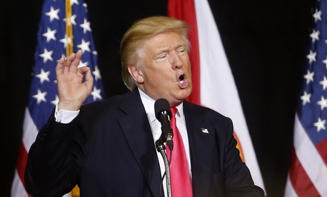 Republican presidential candidate Donald Trump speaks at a campaign rally in Tampa, Florida, on Aug. 24, 2016. Republican presidential candidate Donald Trump speaks at a campaign rally in Tampa, Florida, on Aug. 24, 2016.