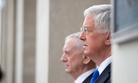 Defense Secretary Jim Mattis stands with the United Kingdom’s Secretary of State for Defence Sir Michael Fallon before a meeting at the Pentagon.