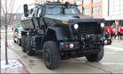 The Pentagon’s 1033 program has distributed billions of dollars worth of weapons, gear, and vehicles like this BAE Systems Caiman MRAP to the Summit County, Ohio, Sheriff’s Department.