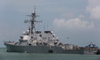 The Guided-missile destroyer USS John S. McCain (DDG 56) is moored pier side at Changi naval base in Singapore following a collision with the merchant vessel Alnic MC Monday, Aug. 21, 2017. The Guided-missile destroyer USS John S. McCain (DDG 56) is moored pier side at Changi naval base in Singapore following a collision with the merchant vessel Alnic MC Monday, Aug. 21, 2017.