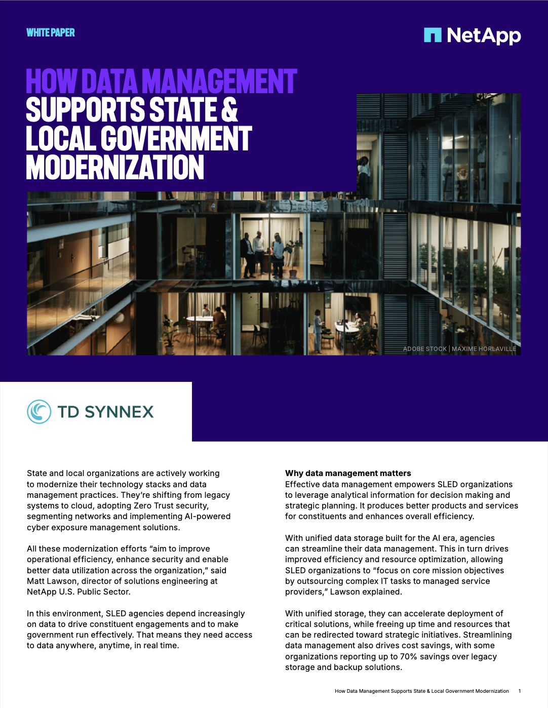 How data management supports State & Local Government modernization.
