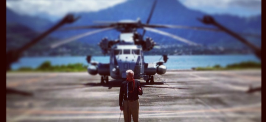 Defense Secretary Chuck Hagel arrives in Hawaii at the start of a week-long trip to Asia.