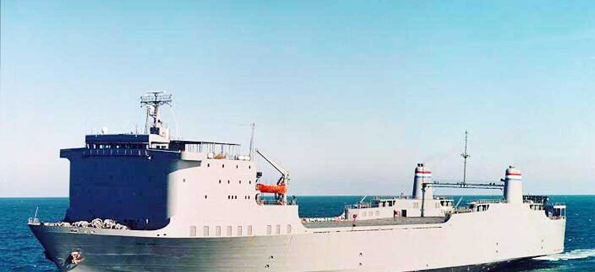 The US is modifying the MV Cape Ray, a Transportation Department ship, to neutralize Syria's chemical weapons. Her sister ship, the MV Cape Rise, is pictured here.
