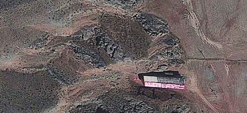 An August 2012 satellite image of the Parchin military complex in Iran