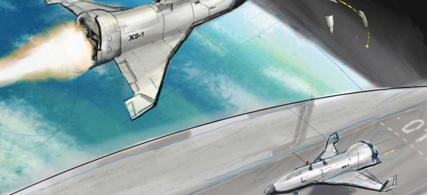 An artist's rendition of the XS-1 space plane