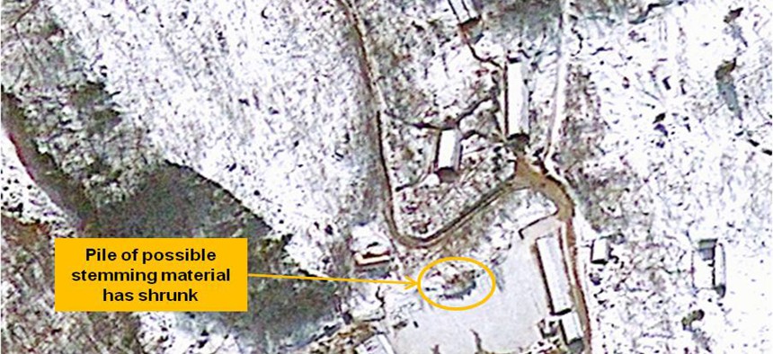 This Jan. 23. 2013 satellite image provided by GeoEye shows North Korea's Punggye-ri nuclear test facility where underground nuclear tests were conducted in 2006 and 2009. 