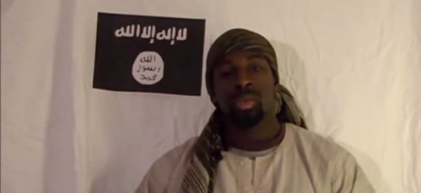 In this screenshot, Amedy Coulibaly pledges his allegiance to the Islamic State. 