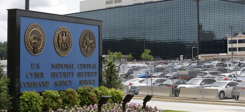 The outside of the National Security Agency's main headquarters, at Fort Meade, Maryland.