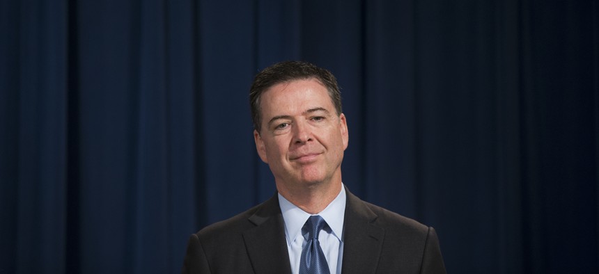 FBI Dir. James Comey during a news conference at the Justice Department in Washington, Thursday, June 18, 2015.