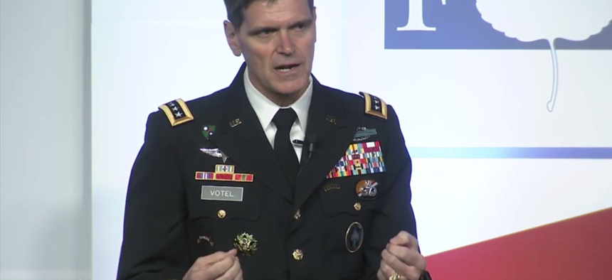 U.S. Special Operations Command commander Gen. Joseph Votel answers a question at the Aspen Security Forum on July 24, 2015.