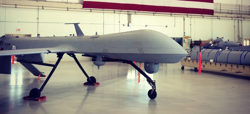 A Predator drone at the Creech Air Force base in Nevada