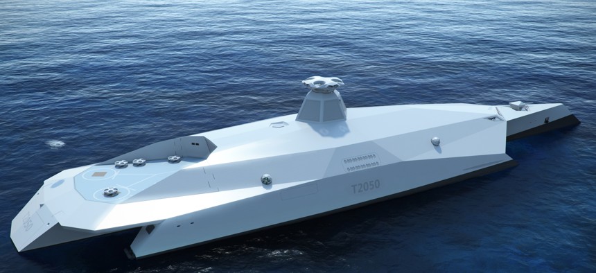 Conceptual rendering of the Startpoint T2050, aft view.