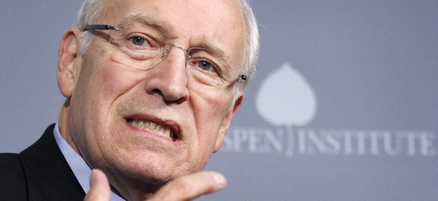 In this Oct. 6, 2011, file photo former Vice President Dick Cheney speaks at the third annual Washington Ideas Forum at the Newseum in Washington.