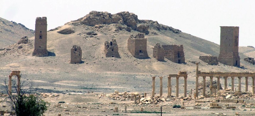 A general view of the ancient Roman city of Palmyra, northeast of Damascus, Syria. Islamic State militants have blown up one of the most important temples in the ancient Syrian city of Palmyra.