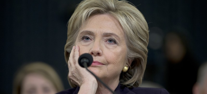 Former Secretary of State Hillary Clinton endured a partisan 11 hour marathon before the House Benghazi Committee in Washington, Thursday, Oct. 22, 2015.