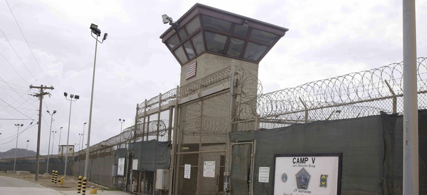 The entrance to Camp 5 and Camp 6 at the U.S. military's Guantanamo Bay detention center.