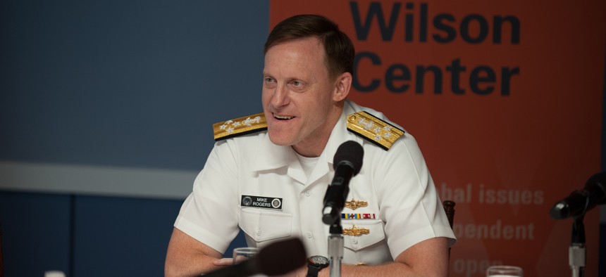 Adm. Michael Rogers at a Sept. 8, 2015 briefing.