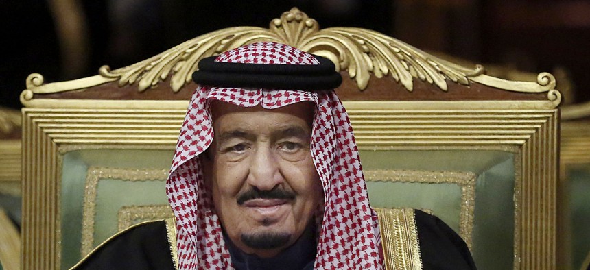 In this Wednesday, Dec. 9, 2015 file photo, King Salman of Saudi Arabia opens the 36th session of the Gulf Cooperation Council Summit in Riyadh.
