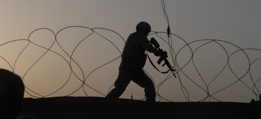 A U.S. soldier in Baghdad, May 2007.