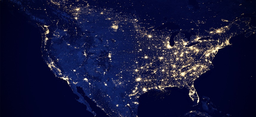 North America at night, 2012.
