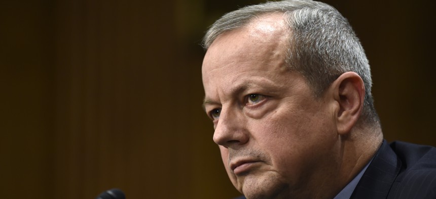 Gen. John Allen, retried, testified in the Senate Foreign Relations Committee as envoy for the counter-ISIS coalition, Feb. 25, 2015.