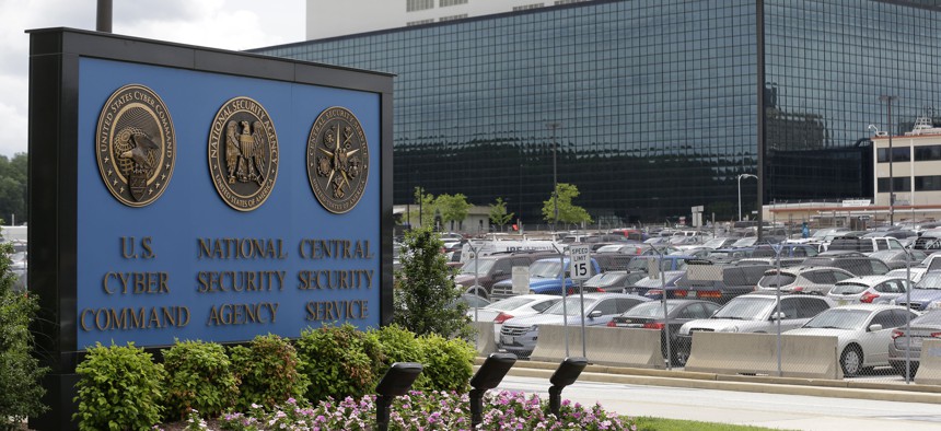 This June 6, 2013 file photo shows the National Security Administration (NSA) campus in Fort Meade, Md., where the US Cyber Command is located.