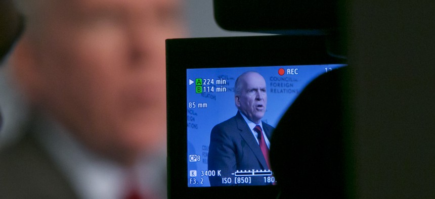 CIA Director John Brennan addresses a meeting at the Council on Foreign Relations, in New York, Friday, March 13, 2015.