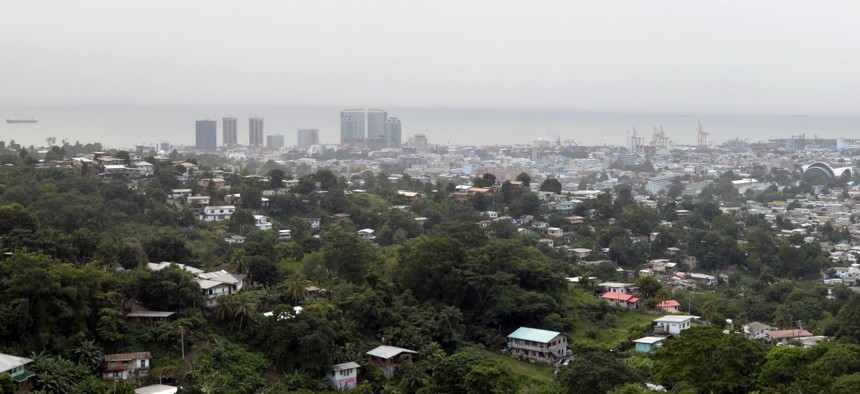 This Jan. 1, 2016 photo shows a view of Port-of-Spain, the capital of Trinidad and Tobago. 