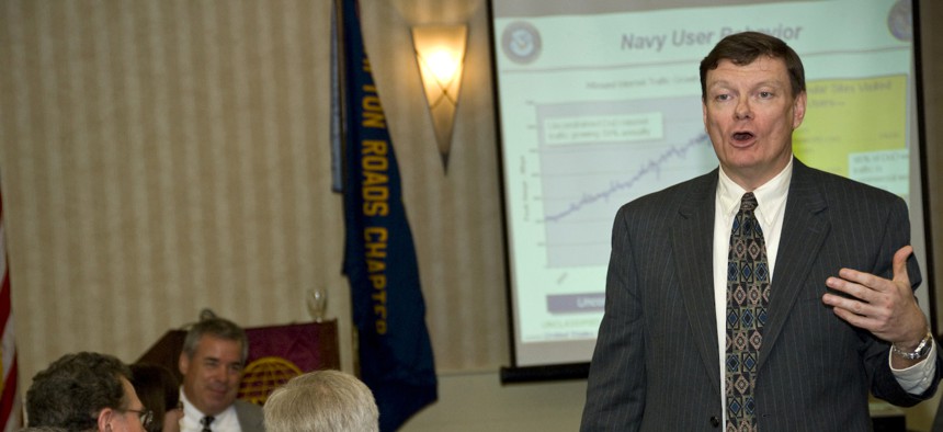 Terry Halvorsen, then-Naval Network Warfare Command deputy commander, in April 2009.