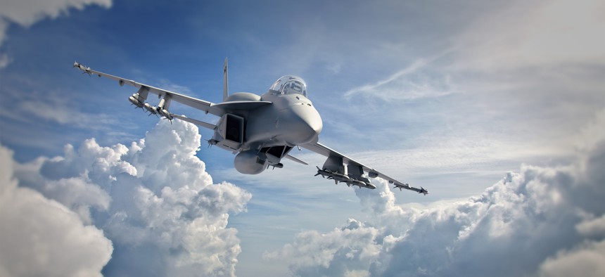 An concept photo of a Boeing Advanced Super Hornet.
