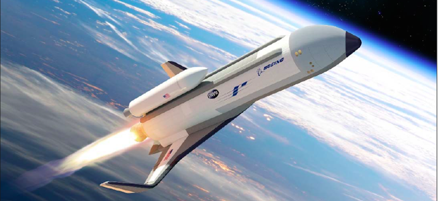 An artist rendering of the XS-1 Spaceplane