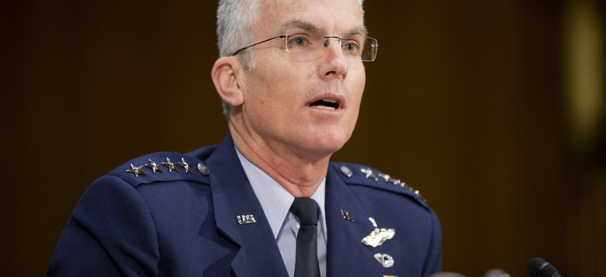 In this 2015 photo, Joint Chiefs of Staff Vice Chairman Gen. Paul Selva testifies before the Senate Armed Services Committee in Washington, D.C.