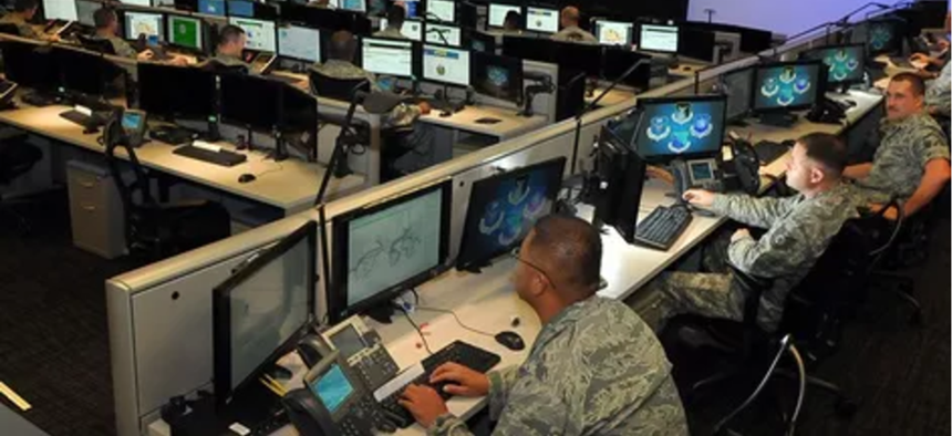 Cyber Airmen from the 24th Air Force at Joint Base San Antonio-Lackland, Texas. // U.S. Air Force