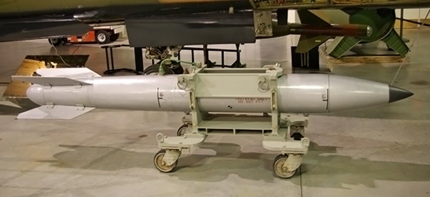 A B61 tactical nuclear weapon, probably an inert training version.