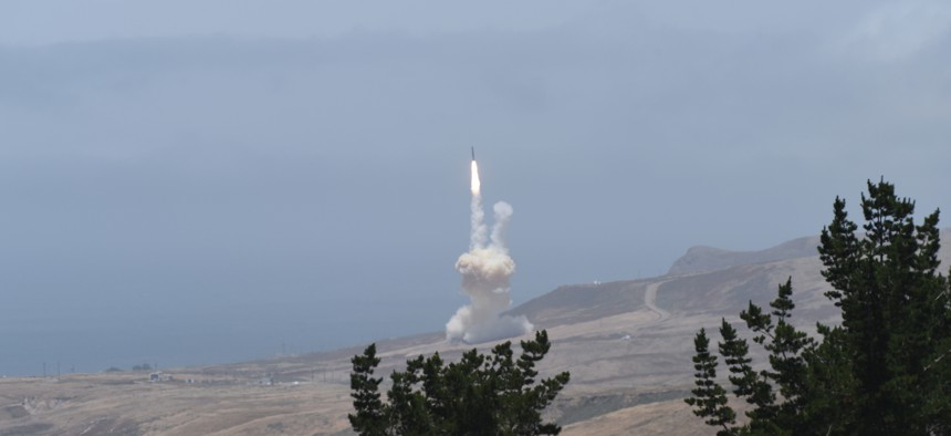The U.S. Missile Defense Agency successfully intercepted an intercontinental ballistic missile target during a test of the Ground-based Midcourse Defense (GMD) at Vandenberg Air Force Base, Calif., May 30, 2017. 