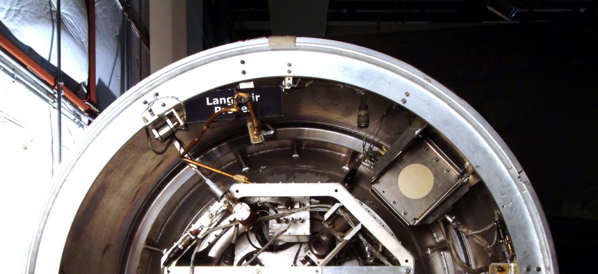 As part of the Beam Experiments Aboard Rocket project, this neutral particle beam accelerator was launched from White Sands in July 1989 to an altitude of 200 kilometers (124 miles), operated successfully in space in July, 1989.