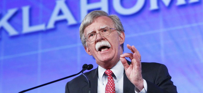 Then-United Nations Ambassador John Bolton speaks at the Southern Republican Leadership Conference in Oklahoma City on May 22, 2015.