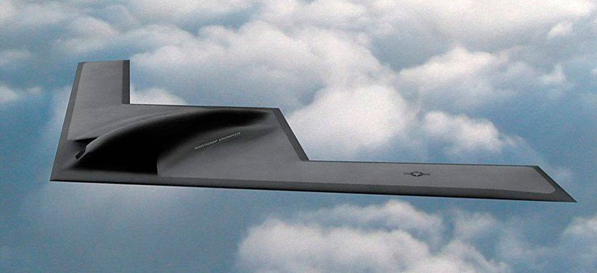 A Northrop Grumman illustration is the only publicly available imagery of the new bomber. Information about its price tag is even scantier.