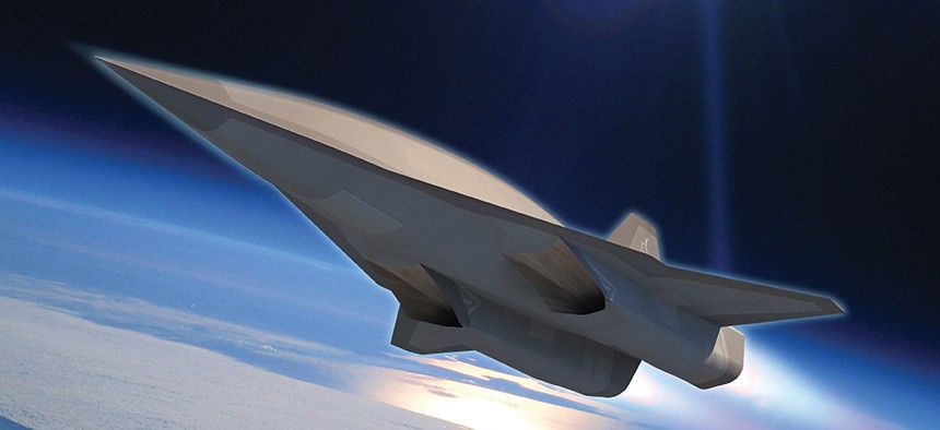 A concept image of a Lockheed Martin Skunk Works hypersonic design.